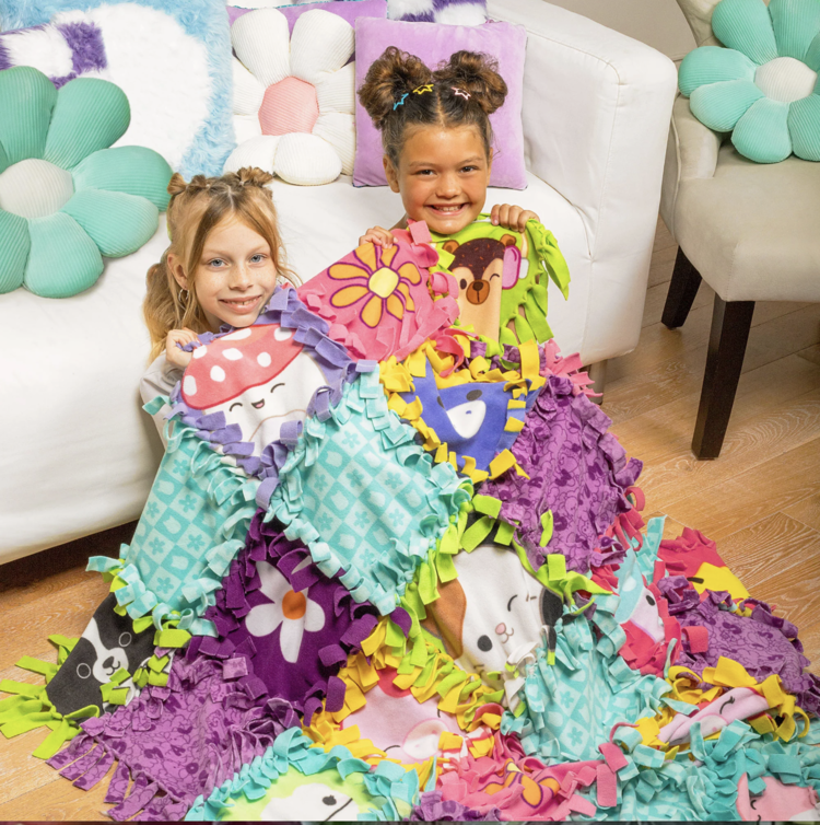Squishmallows Design Your Own No-Sew Blanket Kit Fashion Angels