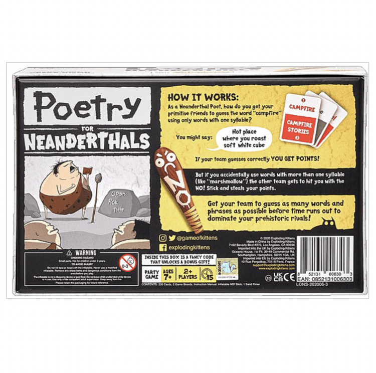 Asmodee Games Poetry for Neanderthals