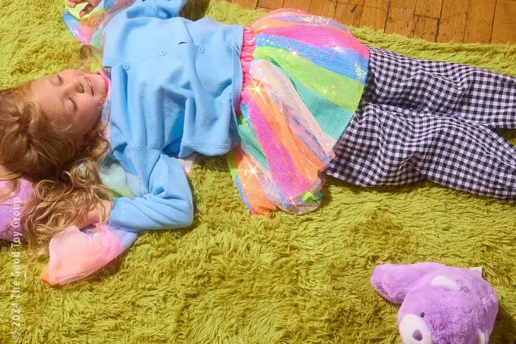 Stripy Sequins Skirt Size 4-6