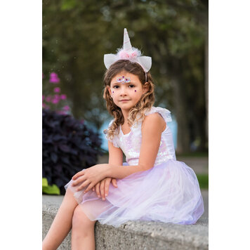 Dreamy Unicorn Dress & Headband Iridescent Pink Size 5-6