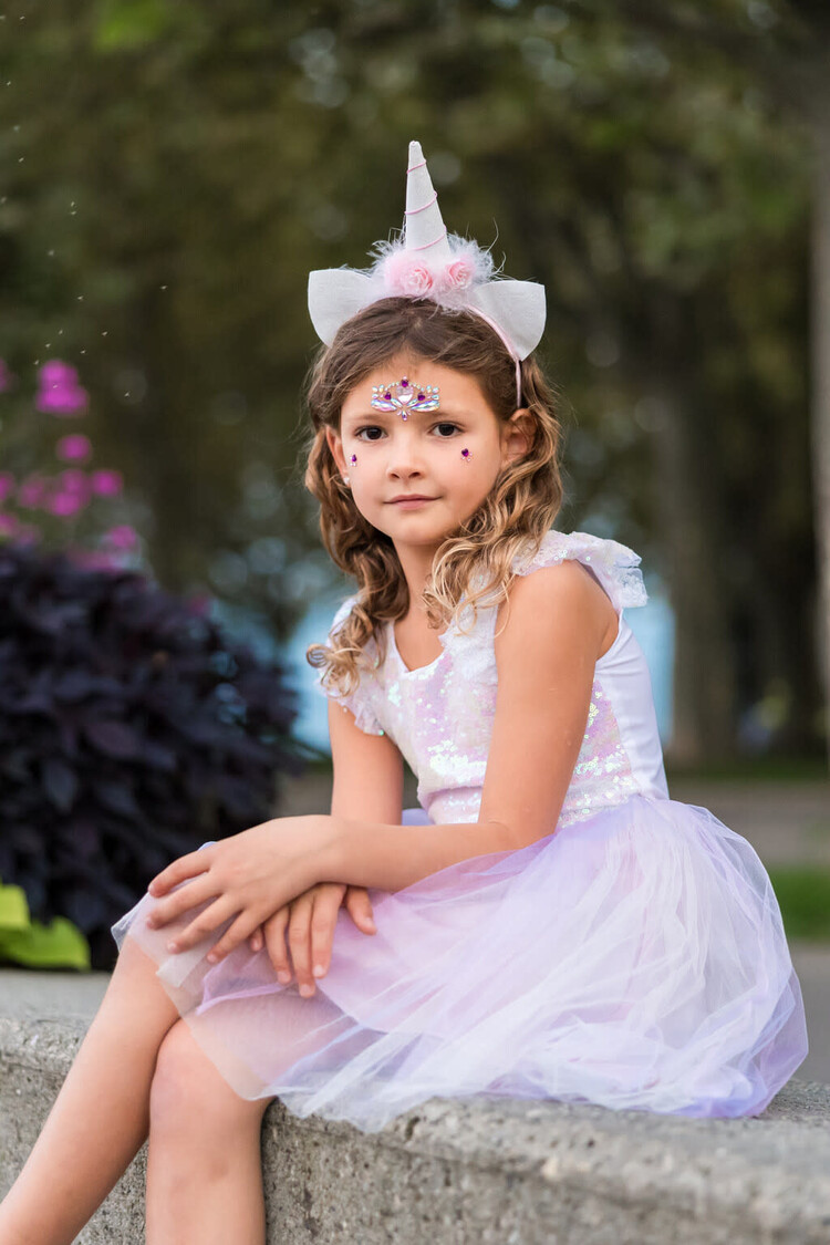 Dreamy Unicorn Dress & Headband Iridescent Pink Size 5-6