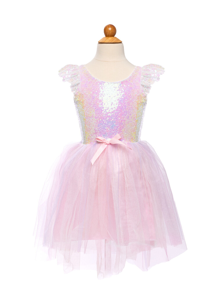 Dreamy Unicorn Dress & Headband Iridescent Pink Size 5-6