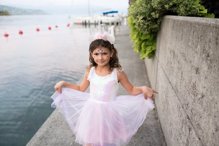 Dreamy Unicorn Dress & Headband Iridescent Pink Size 5-6