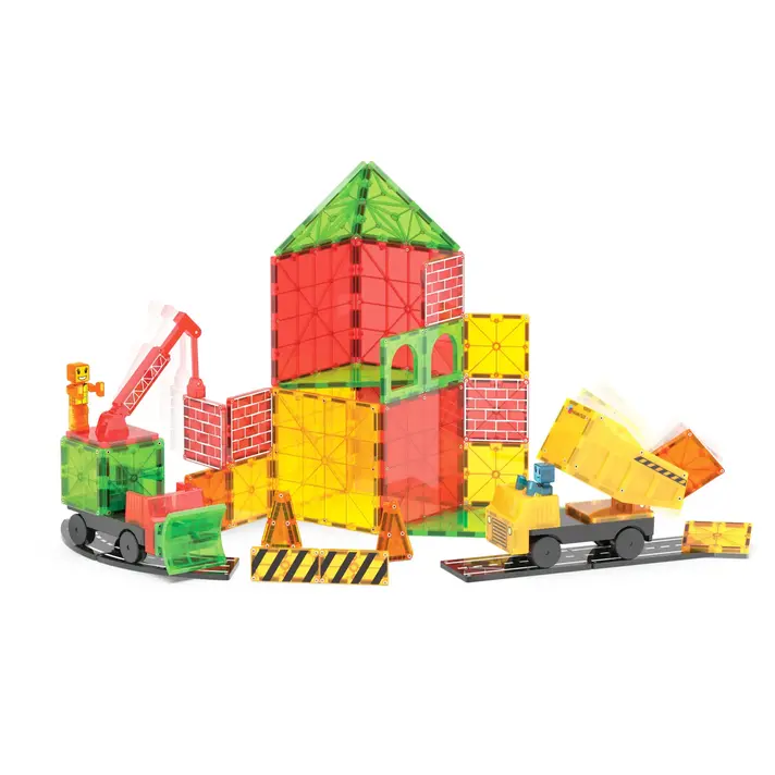 MAGNA-TILES Castillo DLX – 48 Piezas Magnéticas Con Dragón, Puente Levadizo ¡Juego De Construcción Educativo!