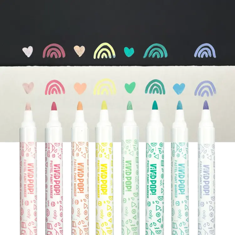 Ooly Vivid Pop! Pastel Paint Markers Water-Based