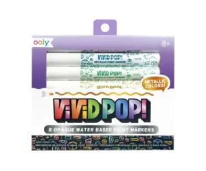 Vivid Pop! Metallic Paint Markers Water-Based Set of 8