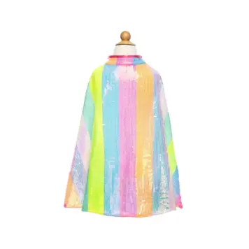 Great Pretenders Stripy Sequins Cape Size 4-6