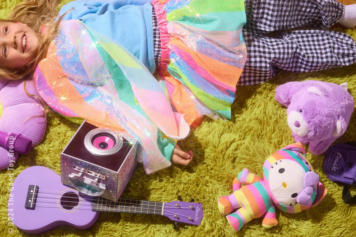 Stripy Sequins Cape Size 4-6 - Mudpuddles Toys and Books