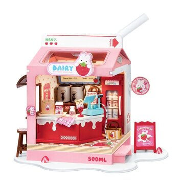 Strawberry Milk Box DIY Miniature House Kit