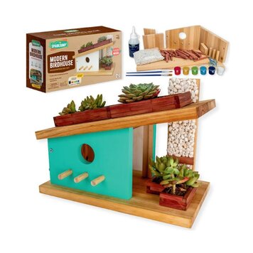 Modern Birdhouse Woodworking Kit