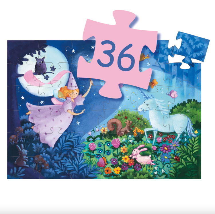 Djeco Fairy and Unicorn 36 Pc Puzzle