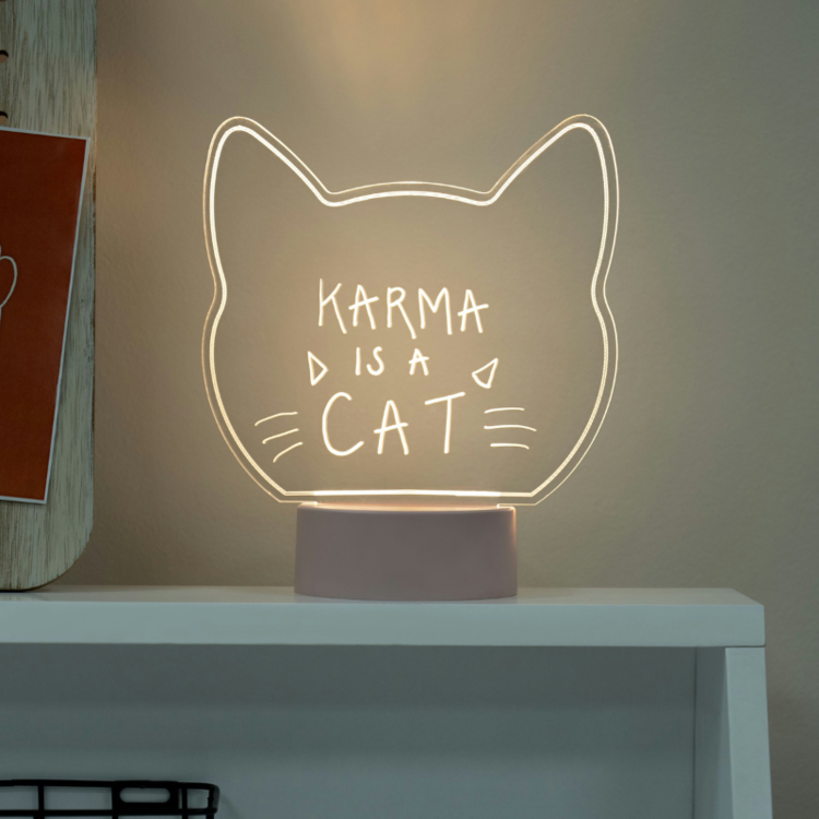 Cat Light Up Acrylic Sign