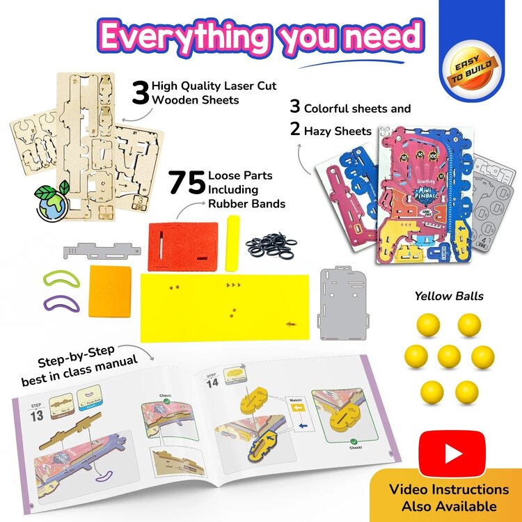 Mini Pinball STEM Building Kit