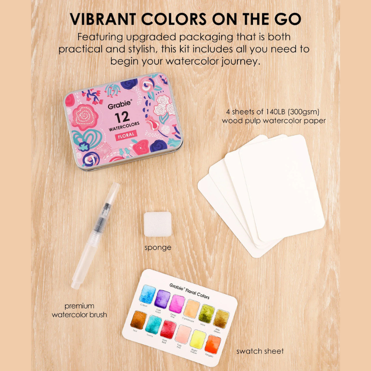 Watercolor Pocket Set Floral Colors