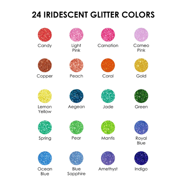 Iridescent Glitter Acrylic Paint Markers 24