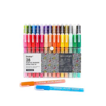 Extra Fine Tip Acrylic Paint Marker Set 28 pc