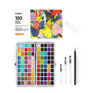 Watercolor Set Of 100 With Brush