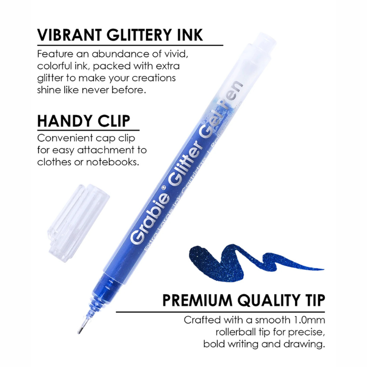 Jumbo Iridescent Glitter Gel Ink Pen 18 pc