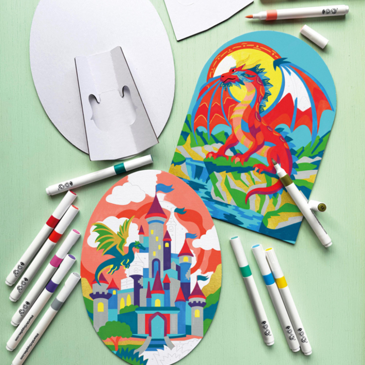 Fierce Dragons Marker By Numbers