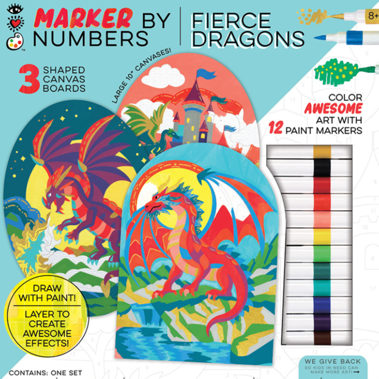 Fierce Dragons Marker By Numbers