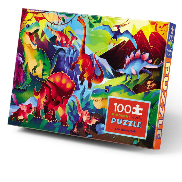 Crocodile Creek Dinosaur World 100pc Foil Puzzle
