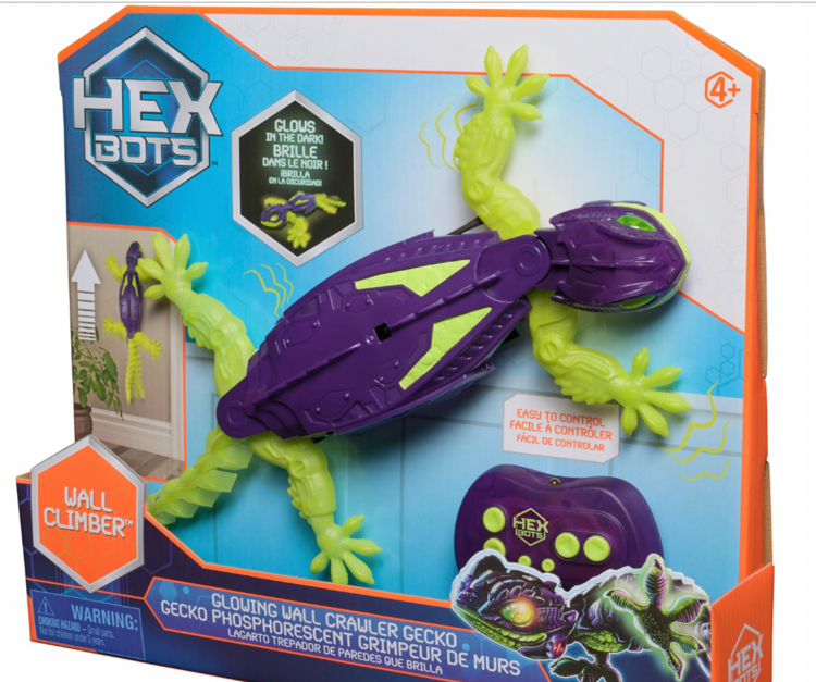 HEX BOTS Wall Crawler Glow-in-the-Dark Gecko