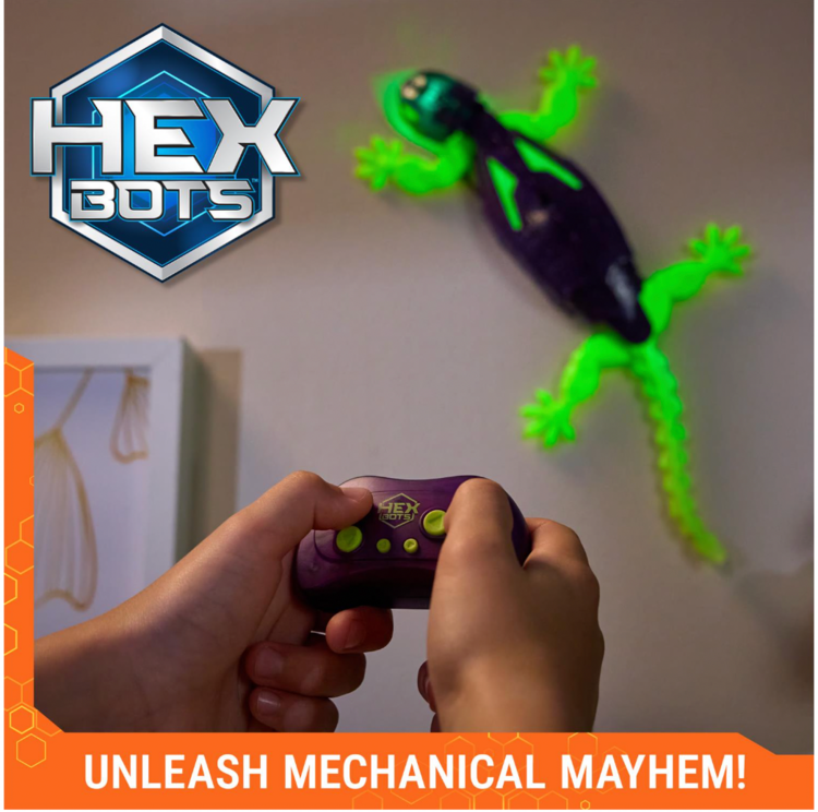 HEX BOTS Wall Crawler Glow-in-the-Dark Gecko