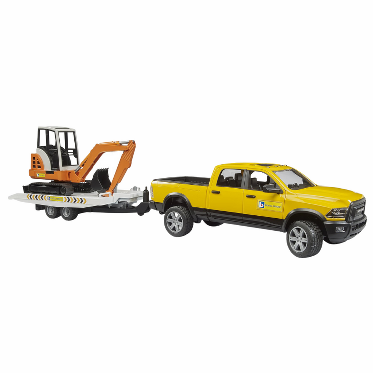 RAM Rental Pickup with Trailer & Mini Excavator