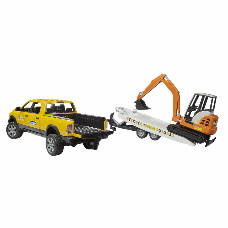 RAM Rental Pickup with Trailer & Mini Excavator