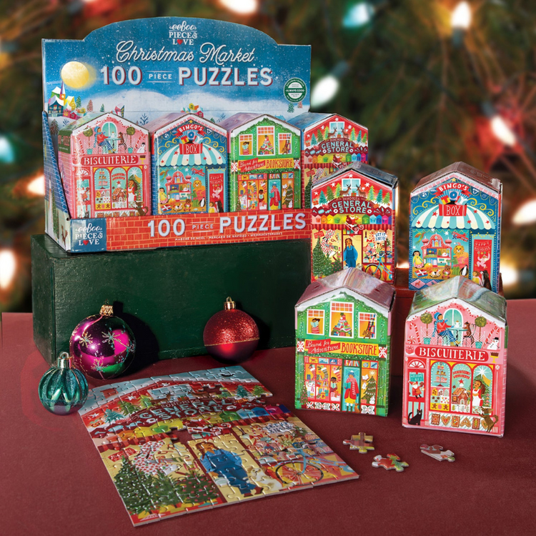 Christmas Market 100 pc Puzzle Assortment