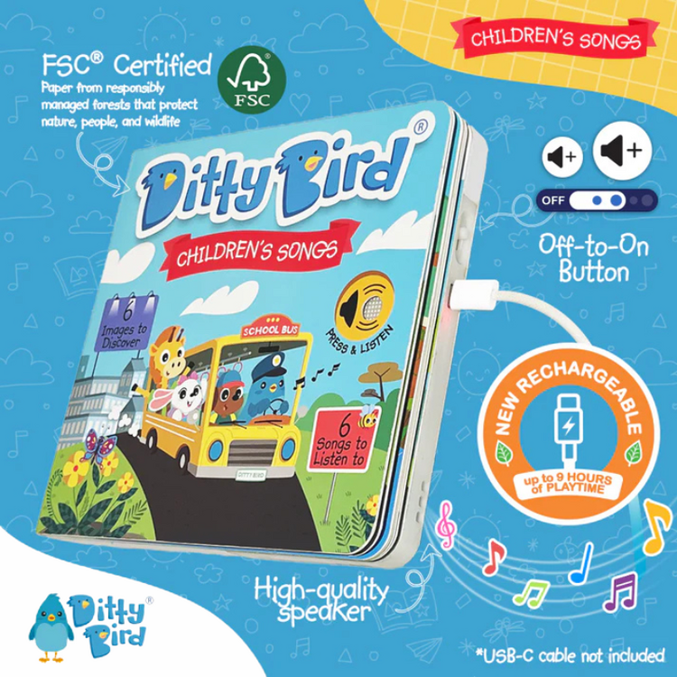 Ditty Bird Children's Songs Sound Book