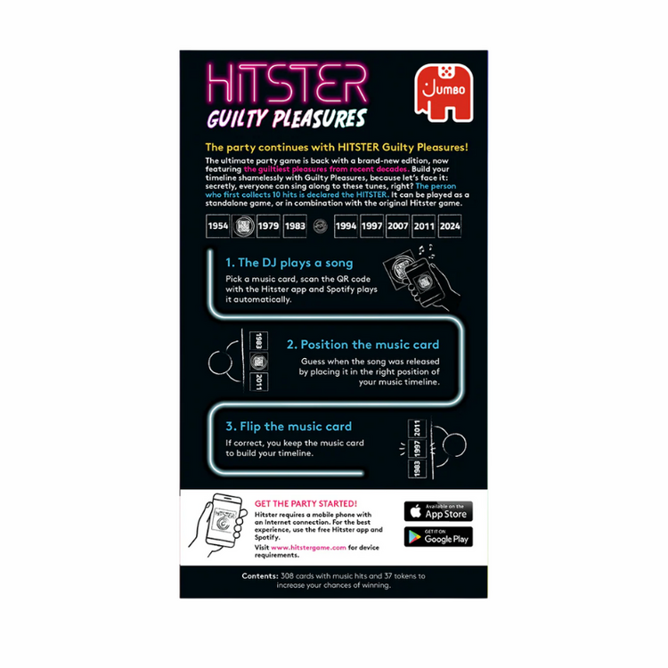 Hitster Guilty Pleasures The Music Party Game