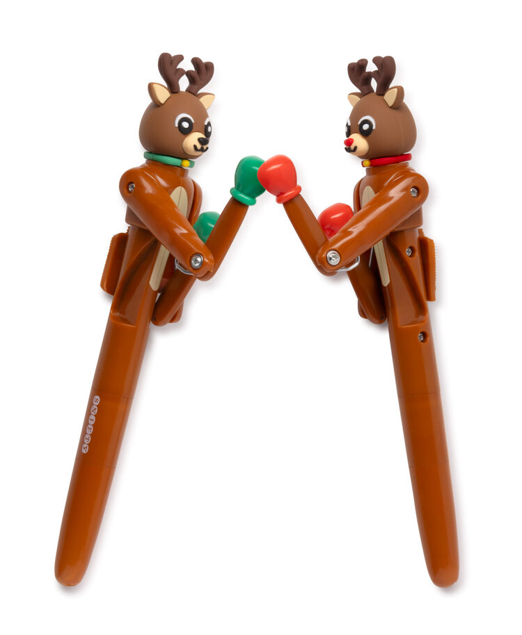 Boxing Reindeer Action Pens