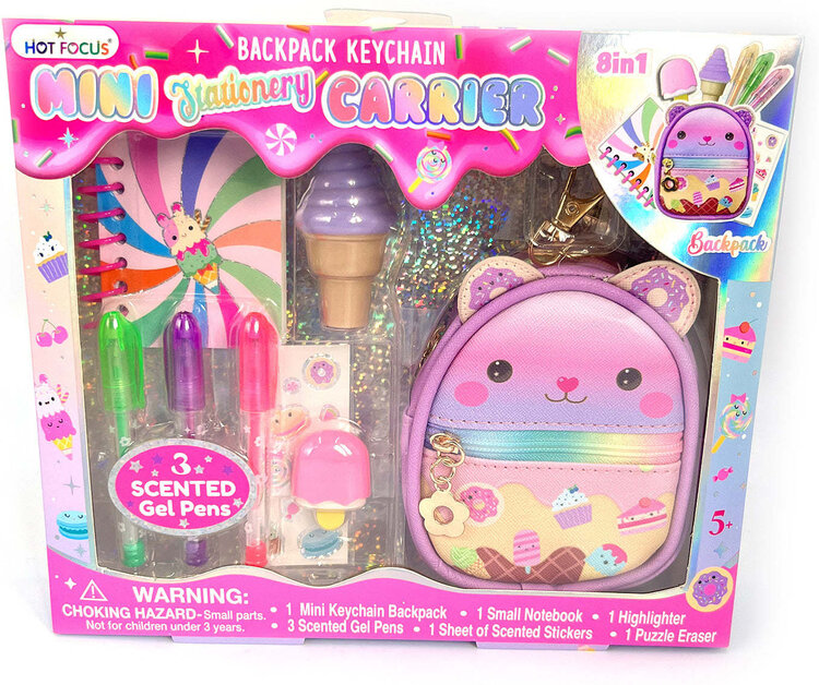 Sweet Mini Stationery Carrier Backpack Keychain