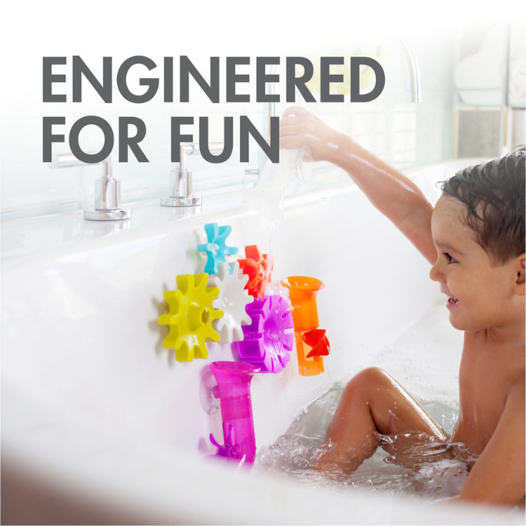 Building Bath Toy Set with Pipes, Cogs, And Tubes