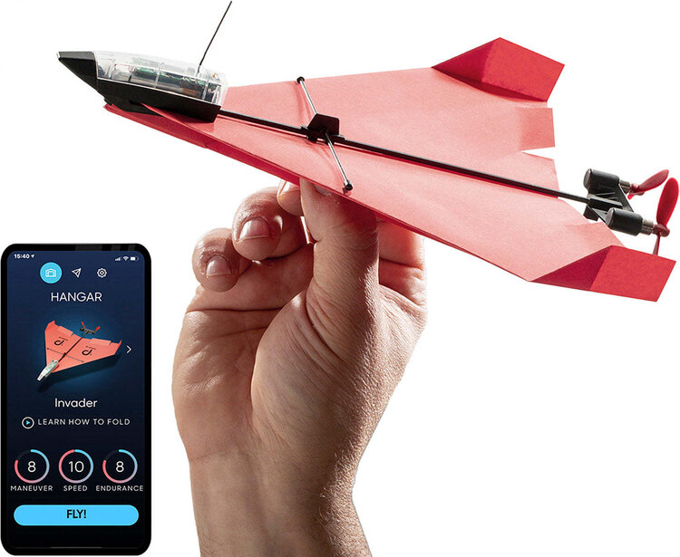 POWERUP 4.0 Smartphone Controlled Paper Airplane Kit - Red