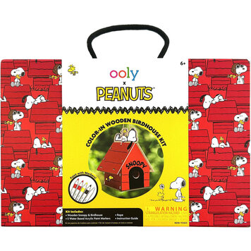 OOLY x PEANUTS Color-In Wooden Bird House Kit