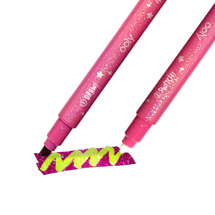 Ooly Switch-eroo Sparkle Glittery Color Changing Markers Set of 12