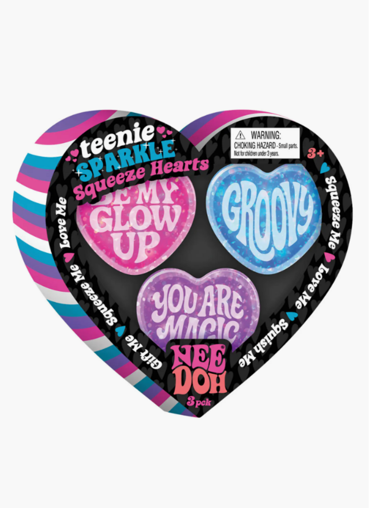 NeeDoh Sparkle Hearts Teenie Needoh