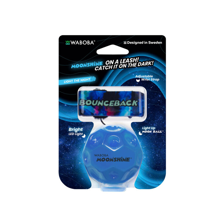 Waboba LED Bounceback Moon Ball on a Leash