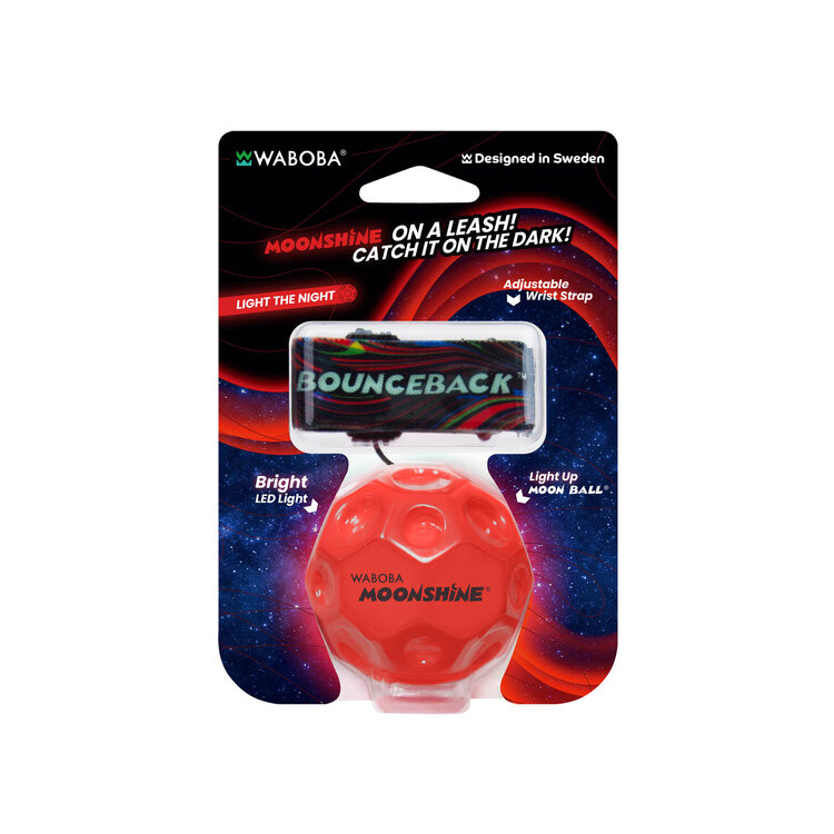 Waboba LED Bounceback Moon Ball on a Leash