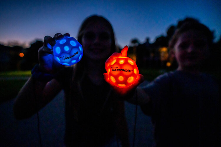 Waboba LED Bounceback Moon Ball on a Leash