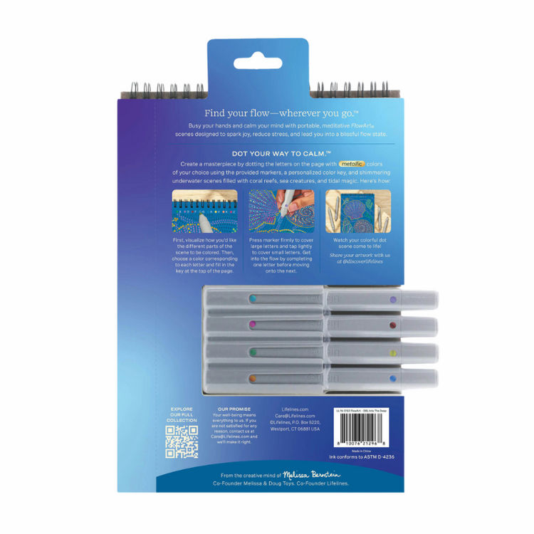 Into the Deep Metallic FlowArt Dot-By-Letter