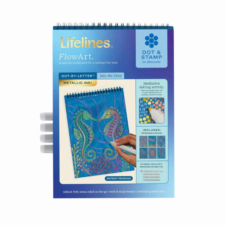 Into the Deep Metallic FlowArt Dot-By-Letter