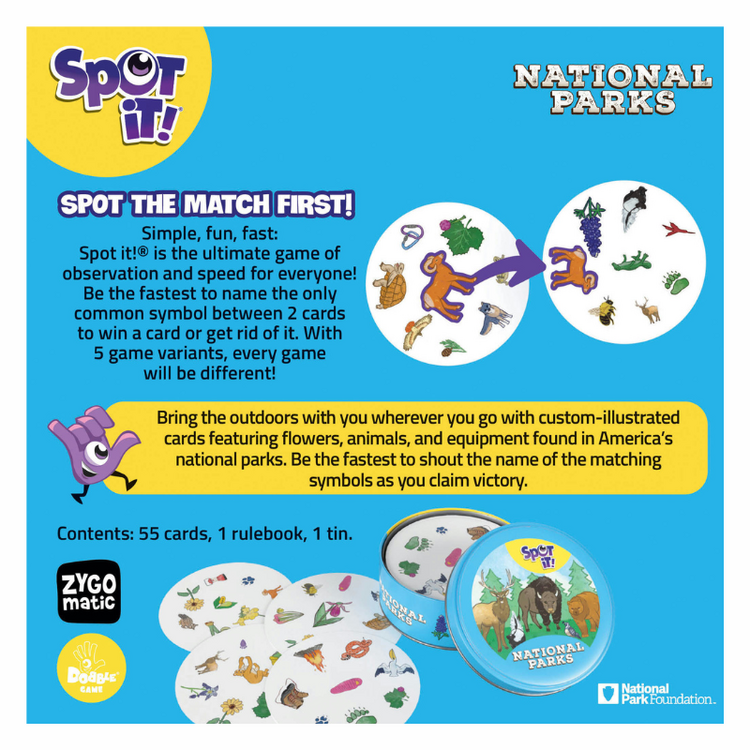 National Parks Spot It! Game