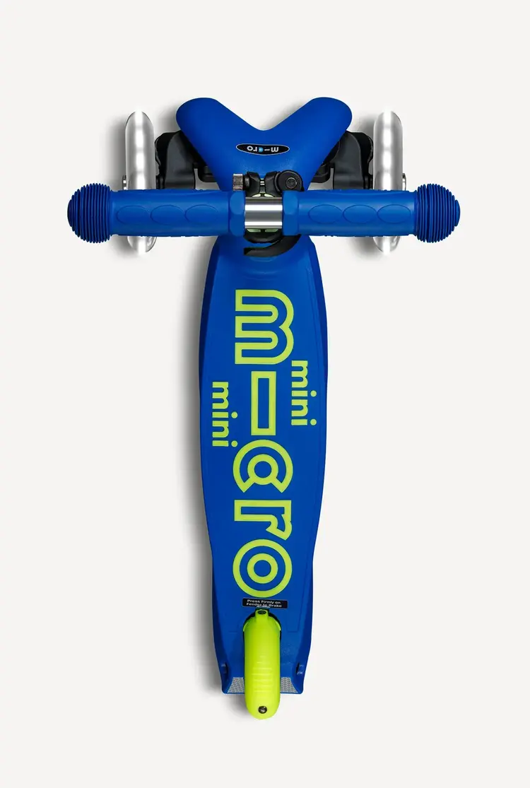 Micro Kickboard Maxi Foldable LED Neon Canary Yellow/Blue Micro Kickboard Scooter