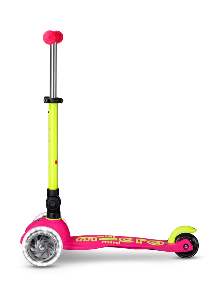 Micro Kickboard Maxi Foldable LED Neon Parrot Green Micro Kickboard Scooter