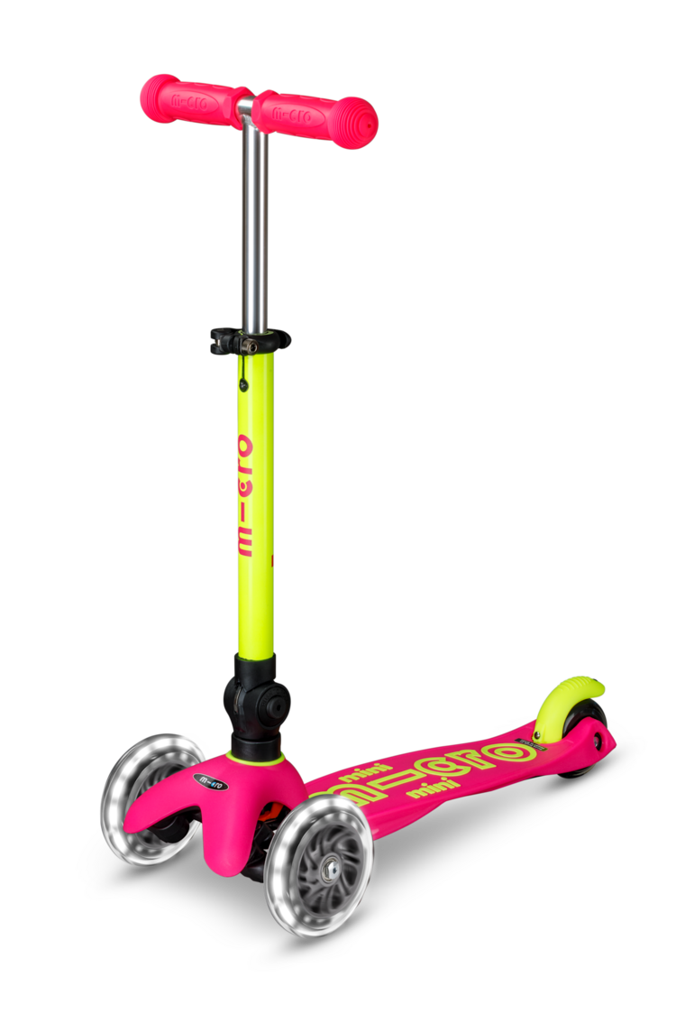 Micro Kickboard Maxi Foldable LED Neon Parrot Green Micro Kickboard Scooter