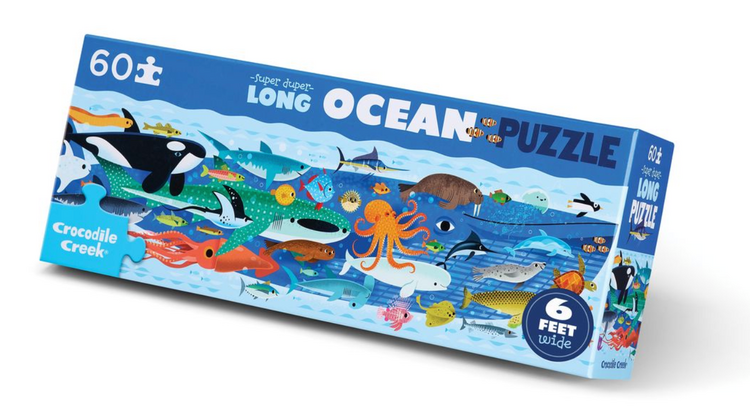 Crocodile Creek Super Duper Long Oceans Puzzle  60 pc Puzzle