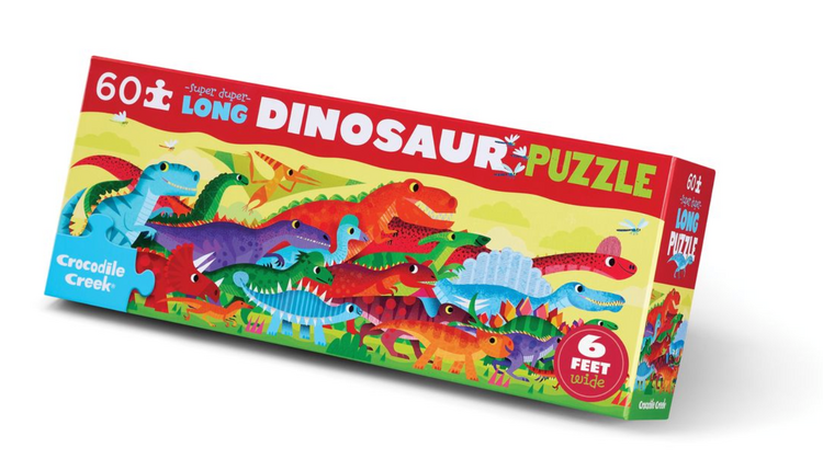 Crocodile Creek DinoWorld  Super Duper Long Puzzle 60 pc Puzzle